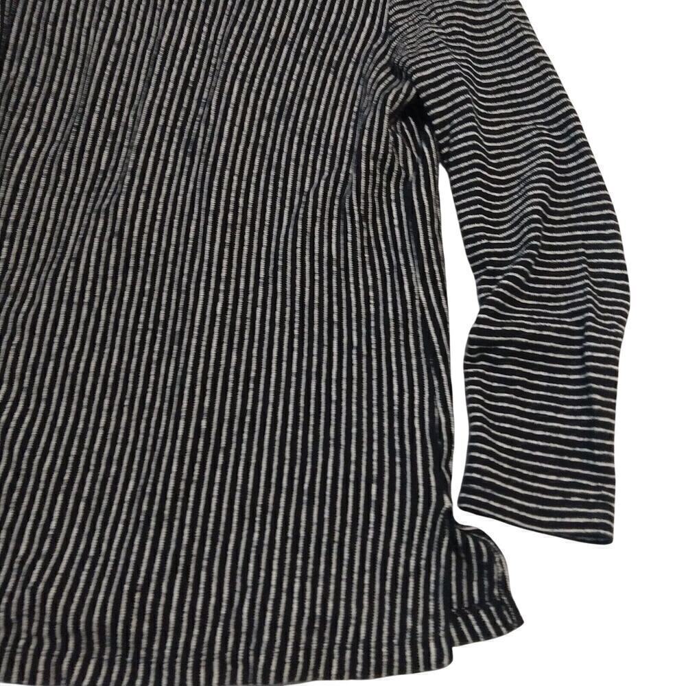 Habitat Striped Cowl Neck Tunic Top Size XS Black White Cotton Pullover Terry - Picture 2 of 7
